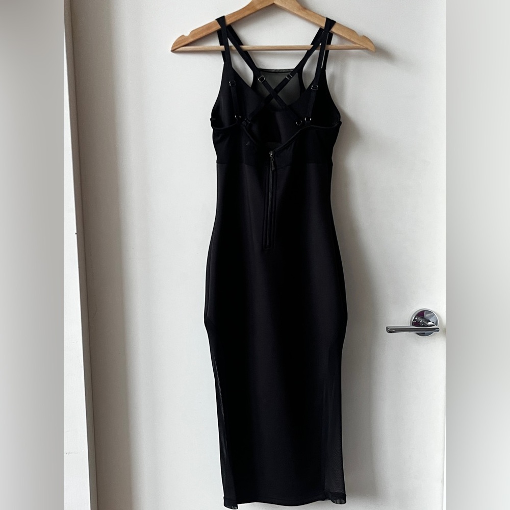 La belle roc rocawear black bodycon sheer sheath dress